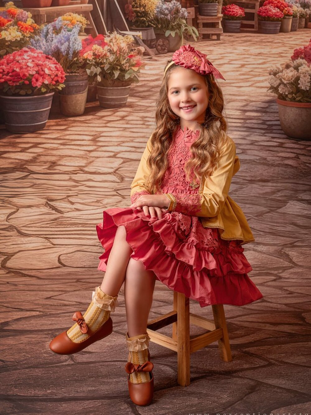 Spanish style dress, Ju Petitpop, size 5